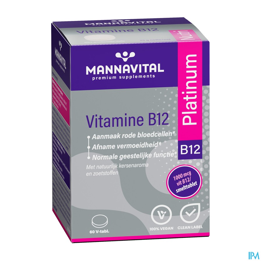 Mannavital Vitamine B12 Platinum V-tabl 60 Nf
