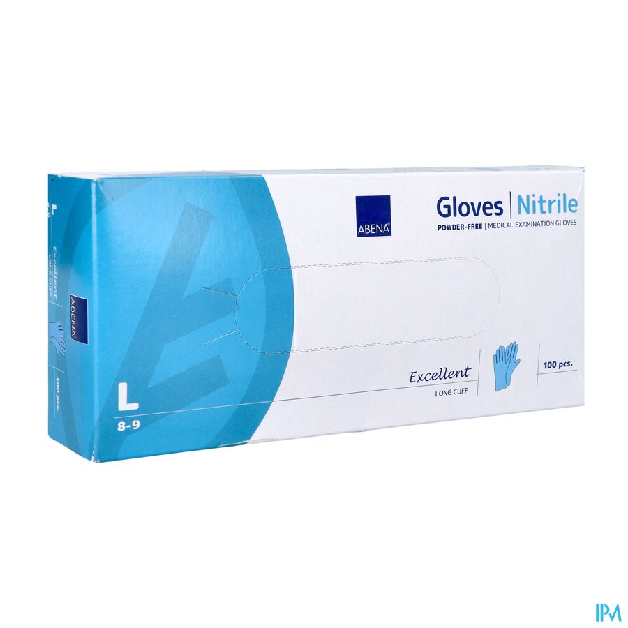 Abena Excellent Handschoen Nitrile l Blauw Abena Excellent Handschoen Nitrile l Blauw