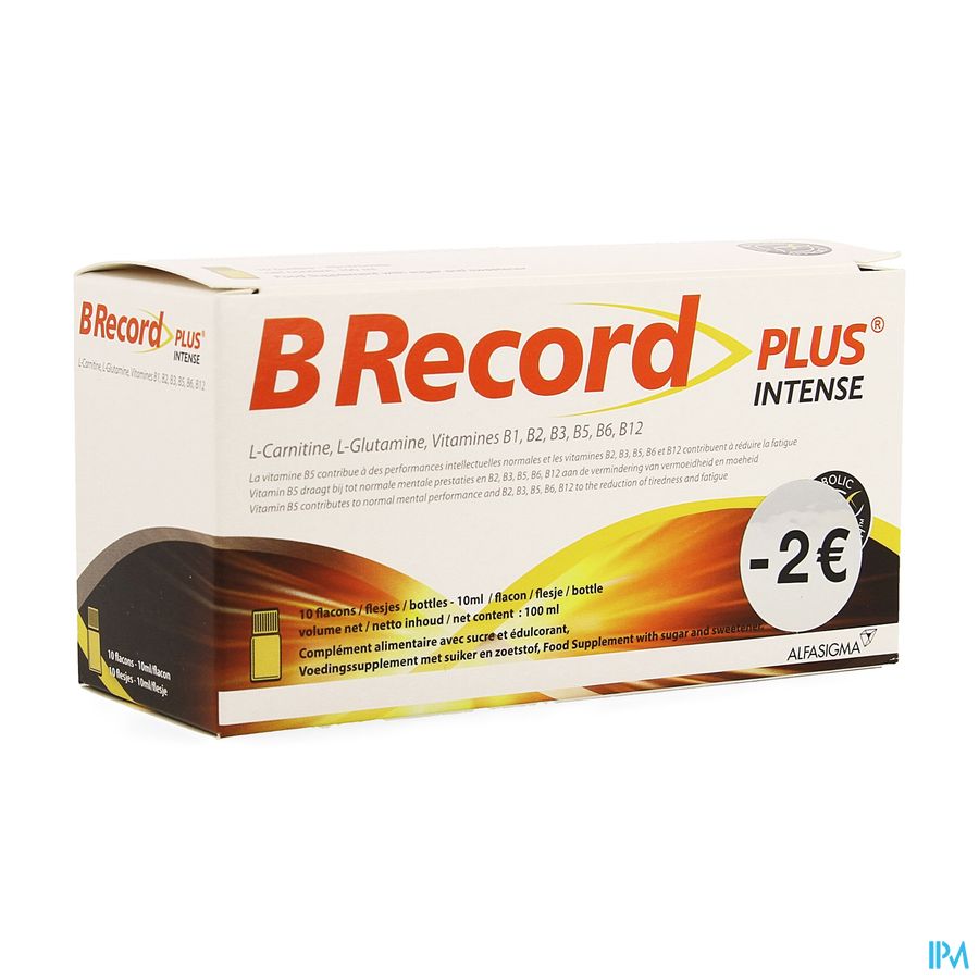 B Record Intense Fioles 10x10ml Promo -2€ B Record Intense Fioles 10x10ml Promo -2€