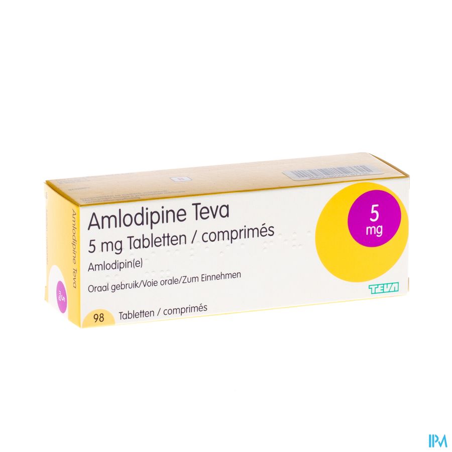 Amlodipine Teva 5mg Tabl Blister 98