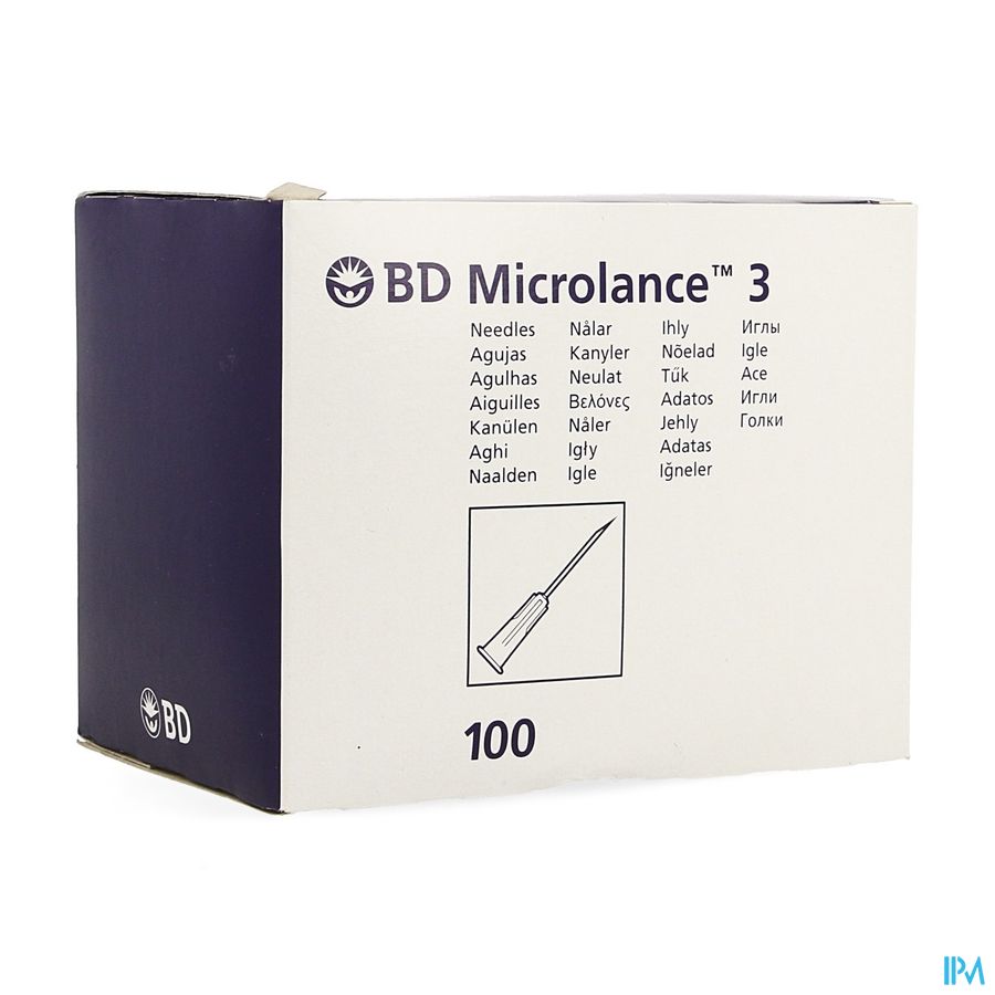 Bd Microlance Aiguille Hypoderm.27g 1/2'' Ster 100 Bd Microlance Aiguille Hypoderm.27g 1/2'' Ster 100