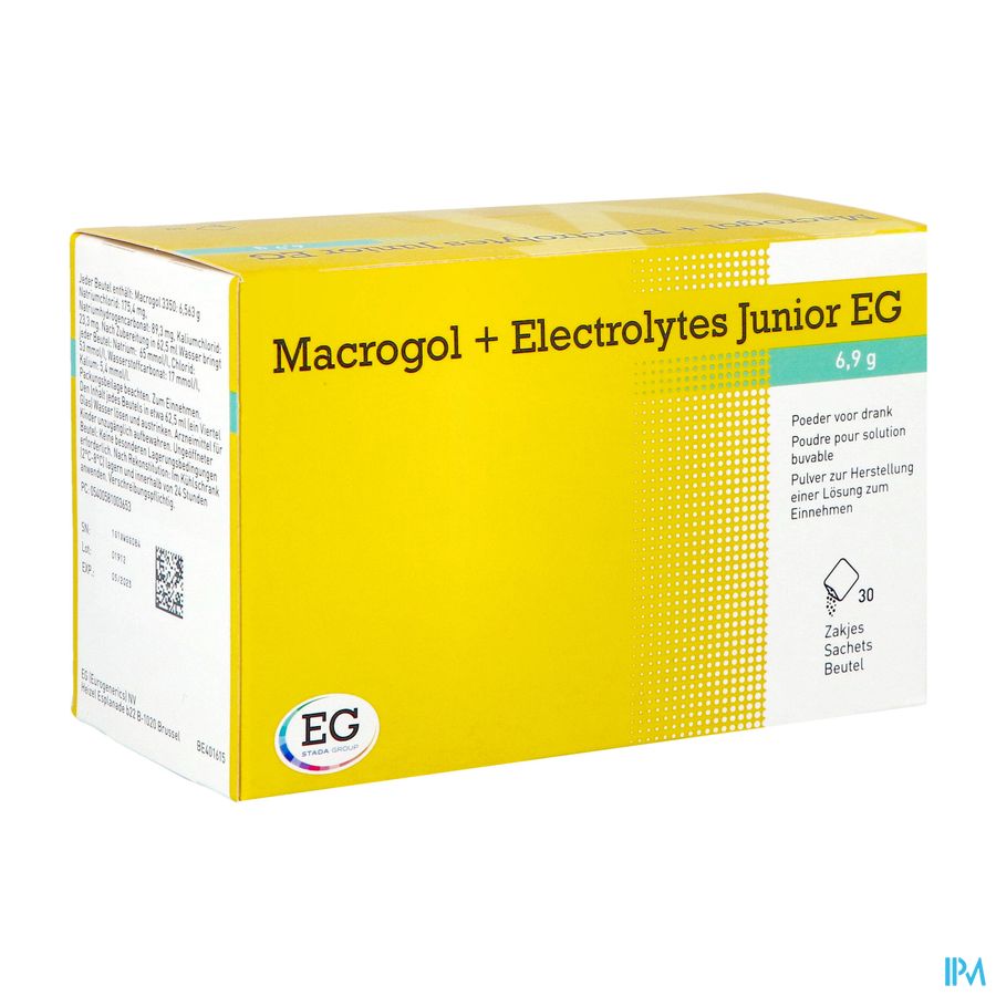 Macrogol+Electrolytes Junior EG 6,9G Pdr Sach 30 Macrogol+Electrolytes Junior EG 6,9G Pdr Sach 30