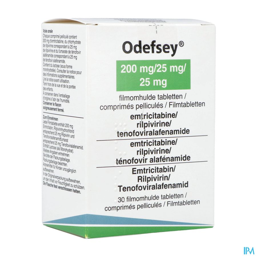 Odefsey 200mg/ 25mg/ 25mg Abacus Filmomh Tabl 30 Odefsey 200mg/ 25mg/ 25mg Abacus Filmomh Tabl 30