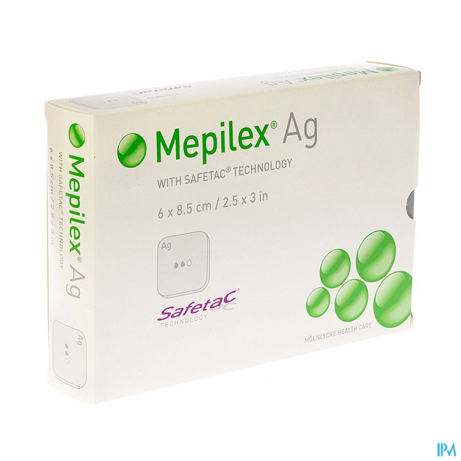 Mepilex Ag Pansement Steril 6,0x 8,5cm 5 287021