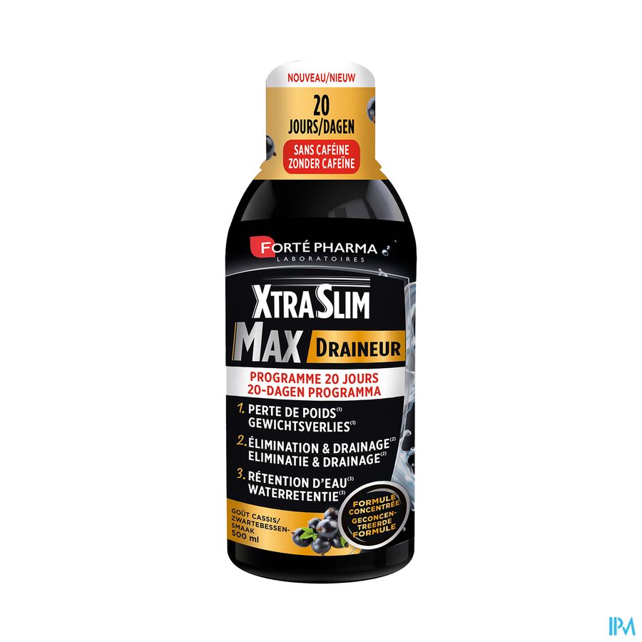 Xtraslim Max Draineur Zwarte Bes 500ml Xtraslim Max Draineur Zwarte Bes 500ml