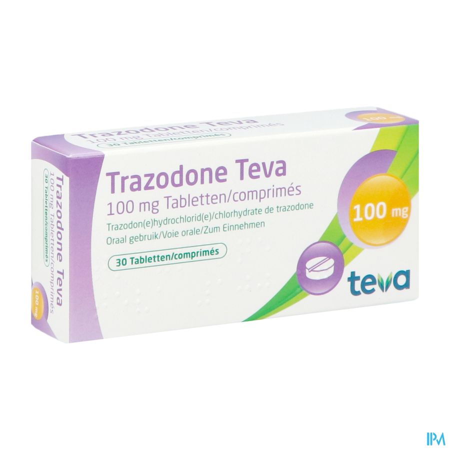 Trazodone Teva Tabl 30 X 100mg Trazodone Teva Tabl 30 X 100mg