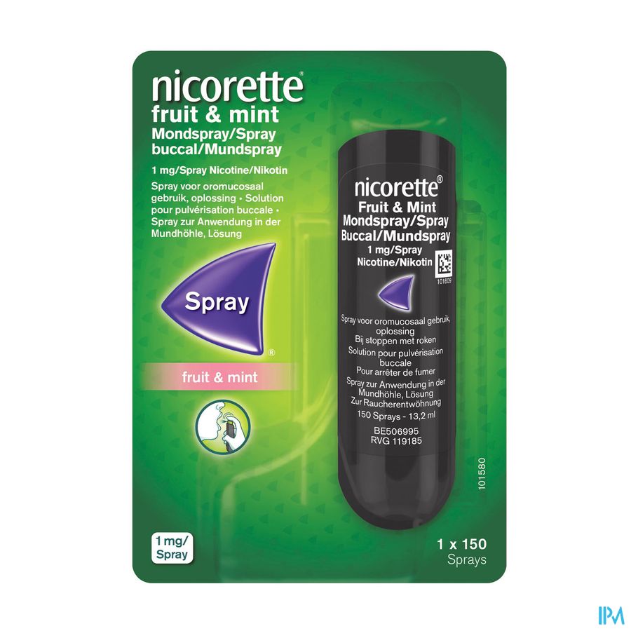 Nicorette Fruit & Mint 1mg/spray  (150 sprays) Nicorette Fruit & Mint 1mg/spray  (150 sprays)