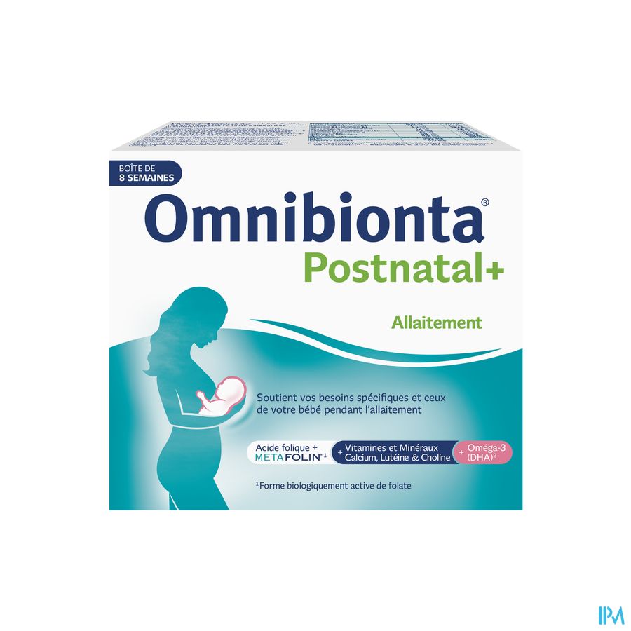 Omnibionta Postnatal+ (Allaitement):  Boîte 8 semaines (56 comprimés+56 capsules )