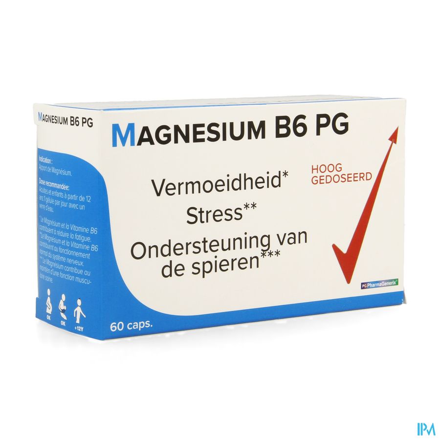 Magnesium B6 Pg Pharmagenerix Caps 60 Magnesium B6 Pg Pharmagenerix Caps 60