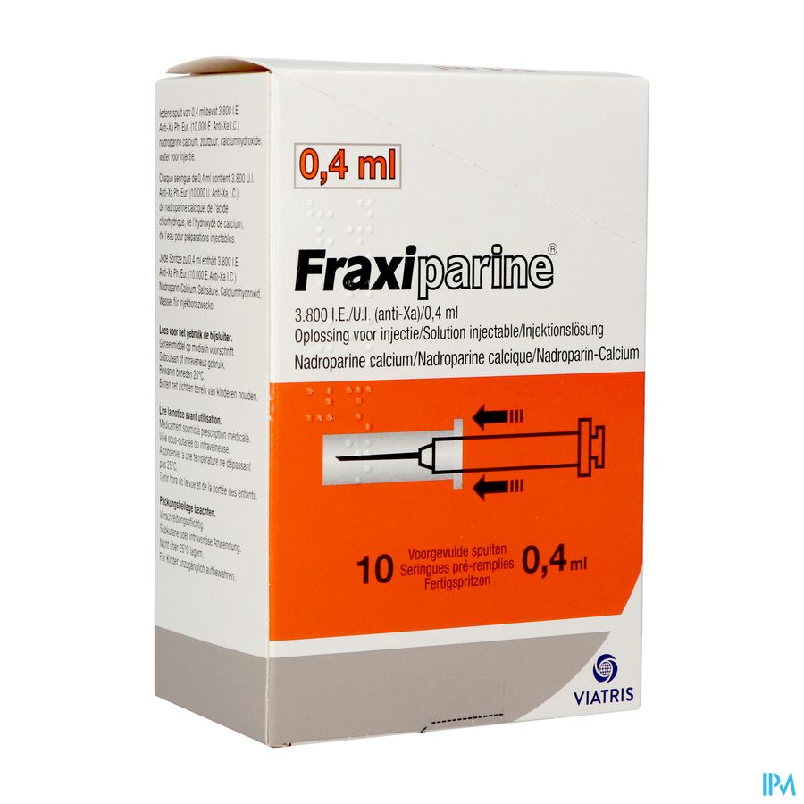 Fraxiparine Ser 10 X 0,4ml 3800 Ui Axa Fraxiparine Ser 10 X 0,4ml 3800 Ui Axa