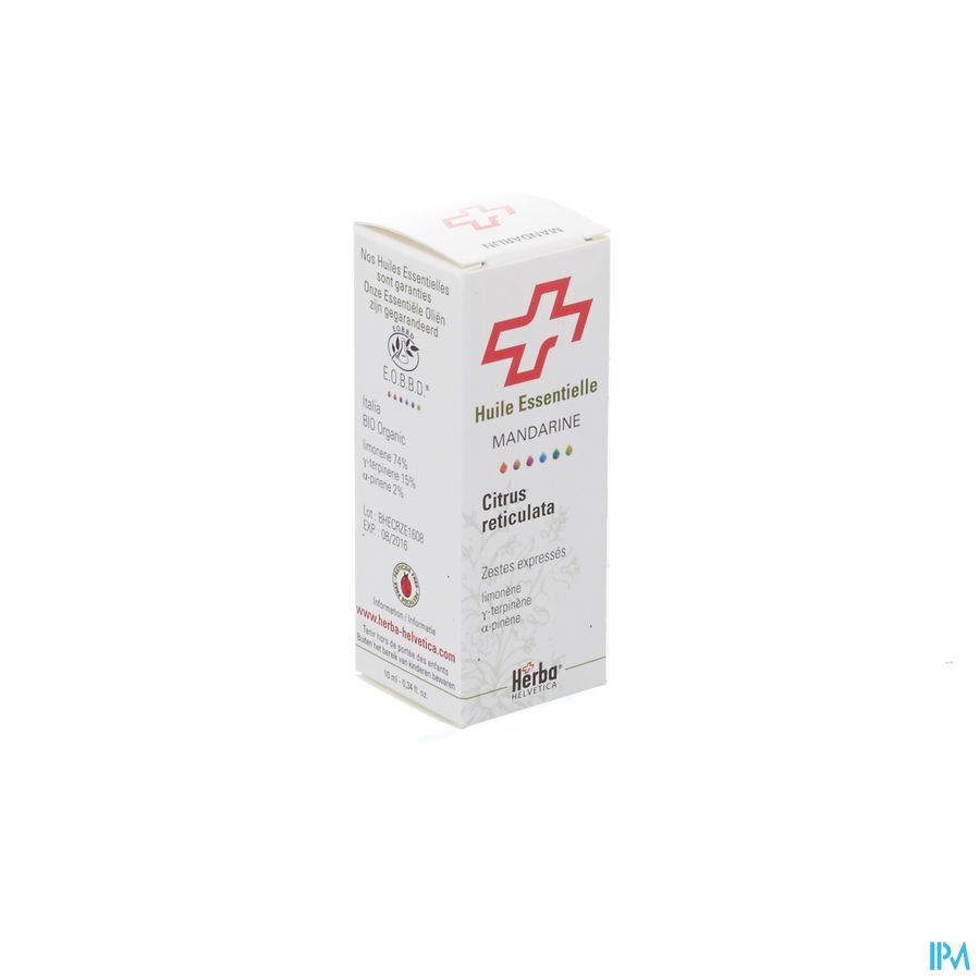 Mandarijn Geperste Schil Herba Helv.ess Olie 10ml Mandarijn Geperste Schil Herba Helv.ess Olie 10ml