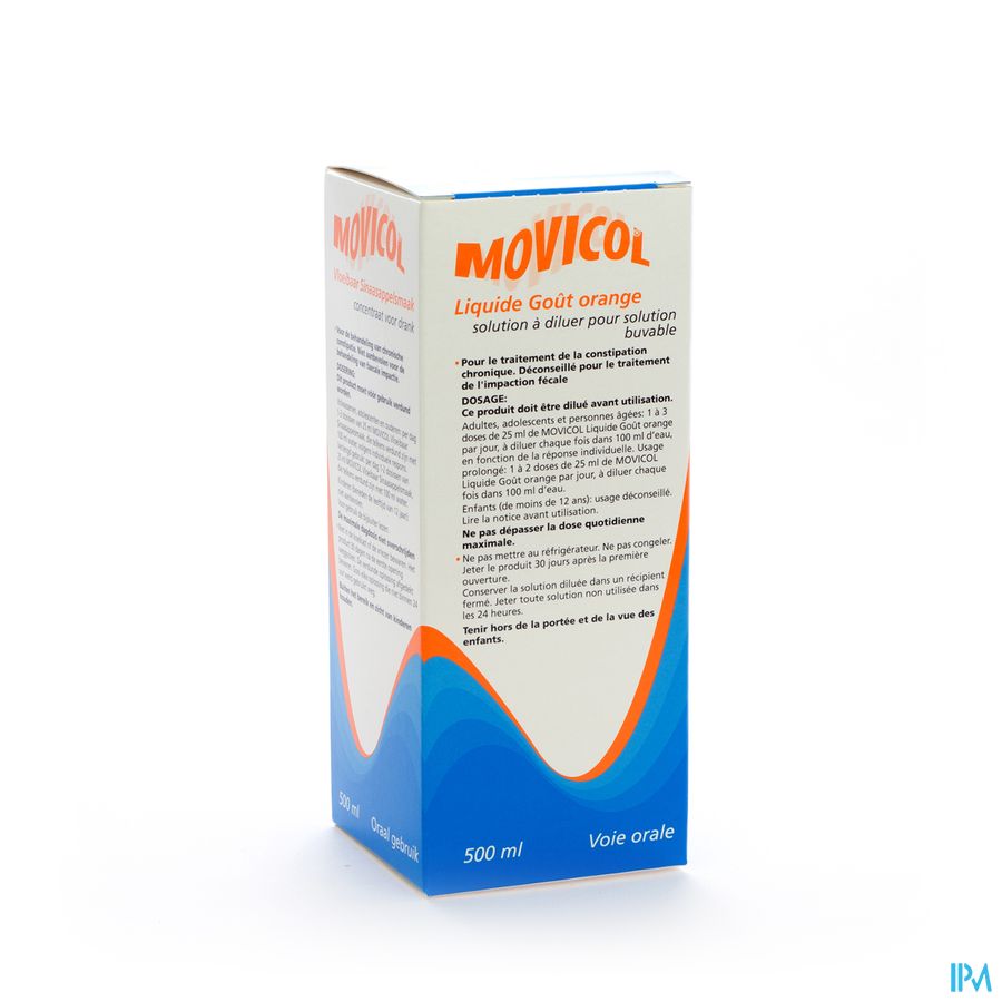 Movicol Vloeibaar Sinaasappelsm Conc Drank 500ml 3