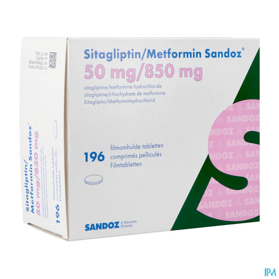 Sitagliptin Metformin Sand. 50/ 850mg Film.tabl196 Sitagliptin Metformin Sand. 50/ 850mg Film.tabl196