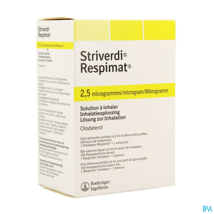 Striverdi Respimat 2,5mcg Inhaler 1+1 Patroon Striverdi Respimat 2,5mcg Inhaler 1+1 Patroon