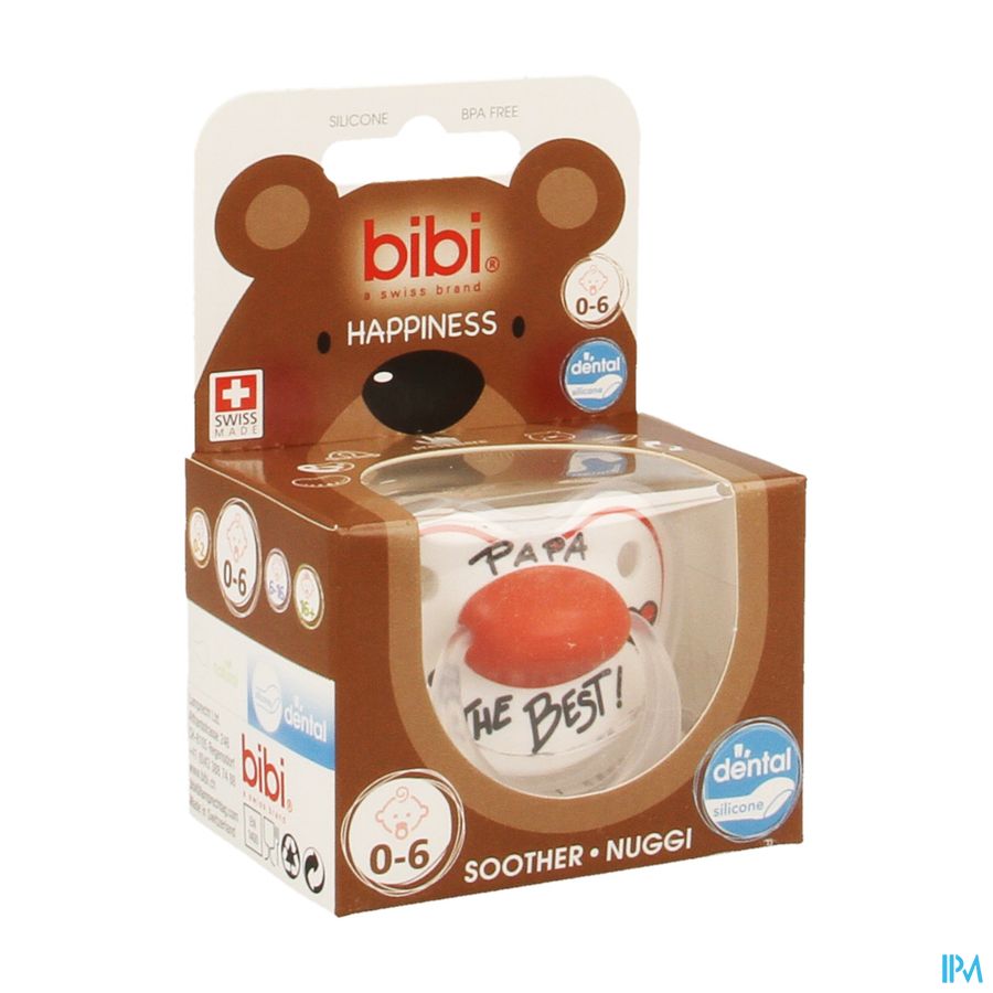 Bibi Fopspeen Hp Dental Papa Is The Best 0-6m Bibi Fopspeen Hp Dental Papa Is The Best 0-6m