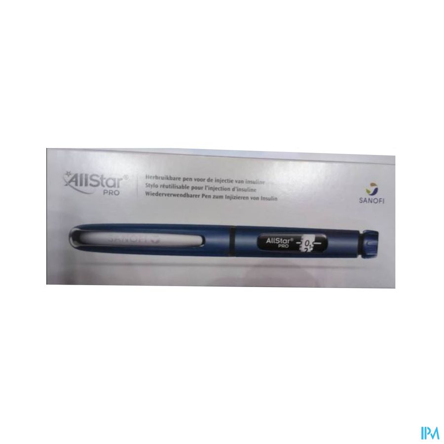 Allstar Pro Injectie Pen Herbruik.insuline Blauw 1 Allstar Pro Injectie Pen Herbruik.insuline Blauw 1