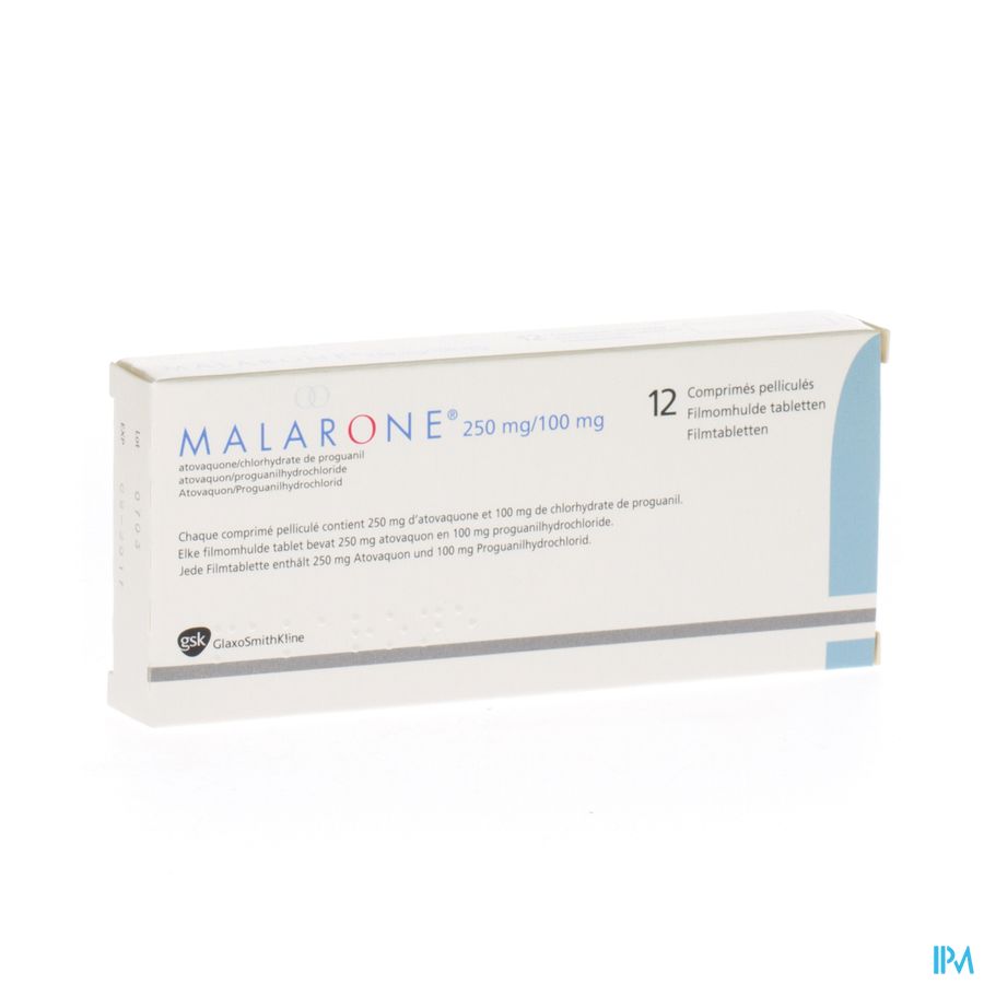 Malarone Tabl 12 X 250mg/100mg