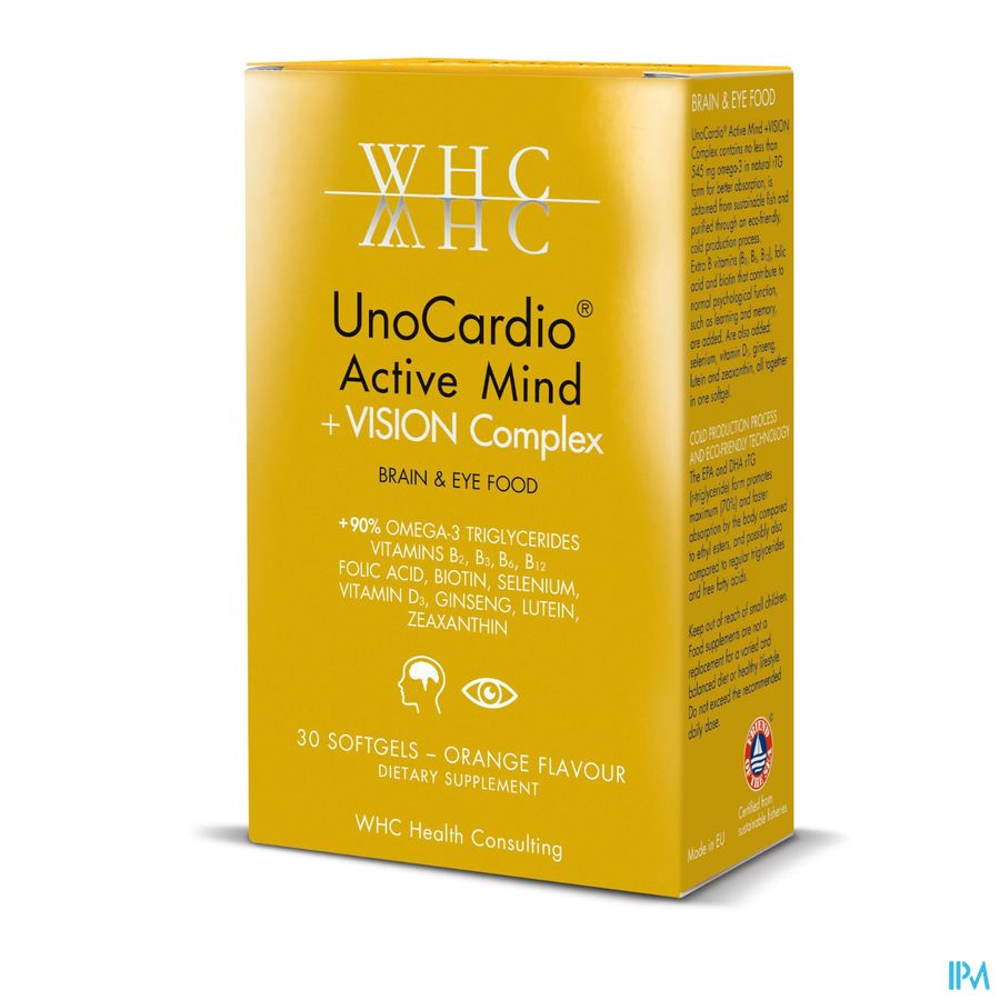UnoCardio Active Mind + Vision Complex Softgels 30 UnoCardio Active Mind + Vision Complex Softgels 30
