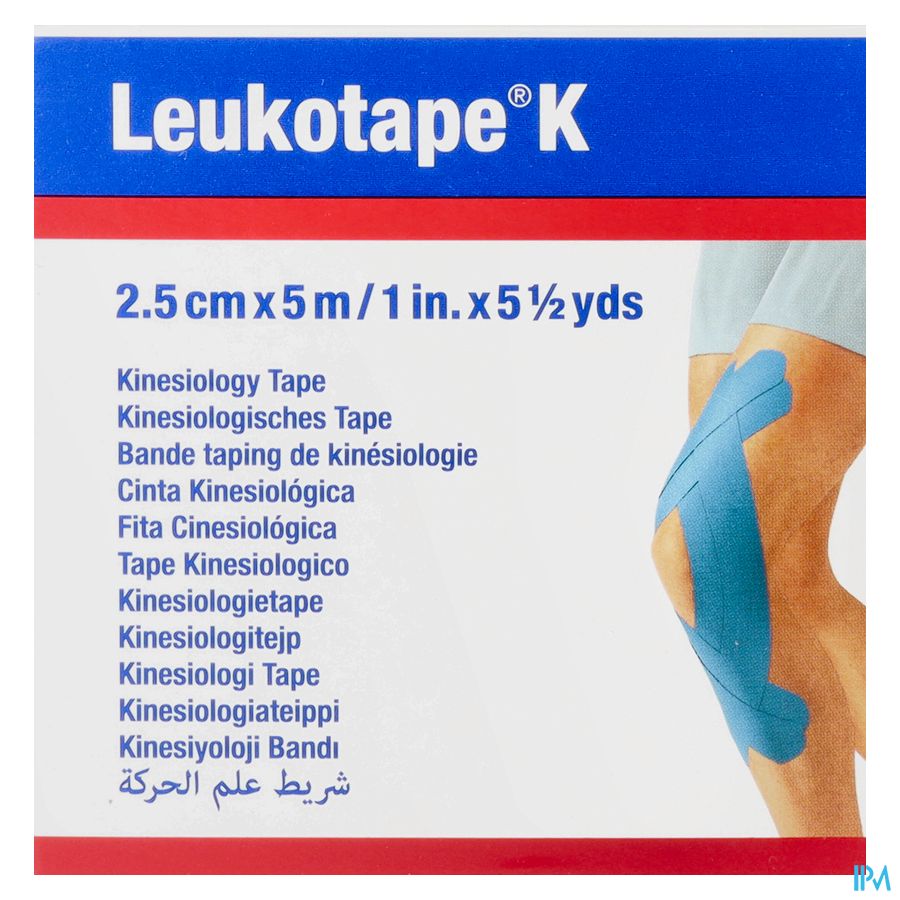 Leukotape K Kleefwindel Elast Blauw 2,5cmx5m 1 3