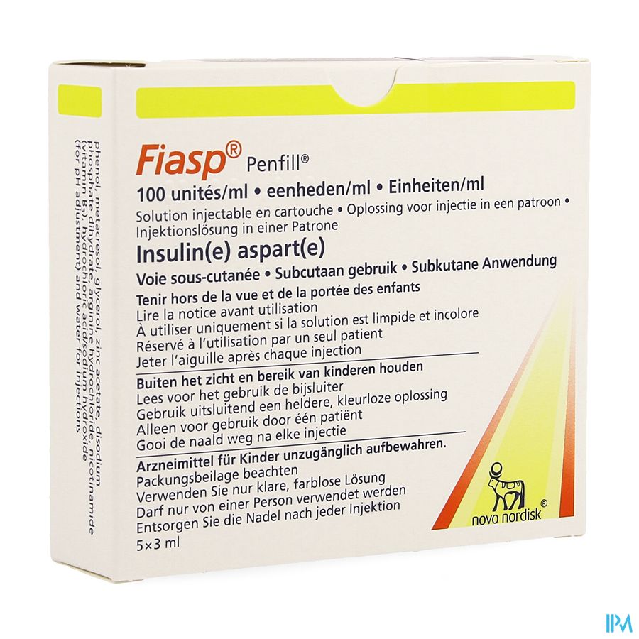Fiasp 100e/ml Penfill Opl Inj Patronen 5 X 3ml Fiasp 100e/ml Penfill Opl Inj Patronen 5 X 3ml