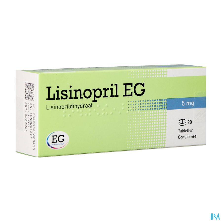 Lisinopril EG           Tabl 28X5Mg Lisinopril EG           Tabl 28X5Mg