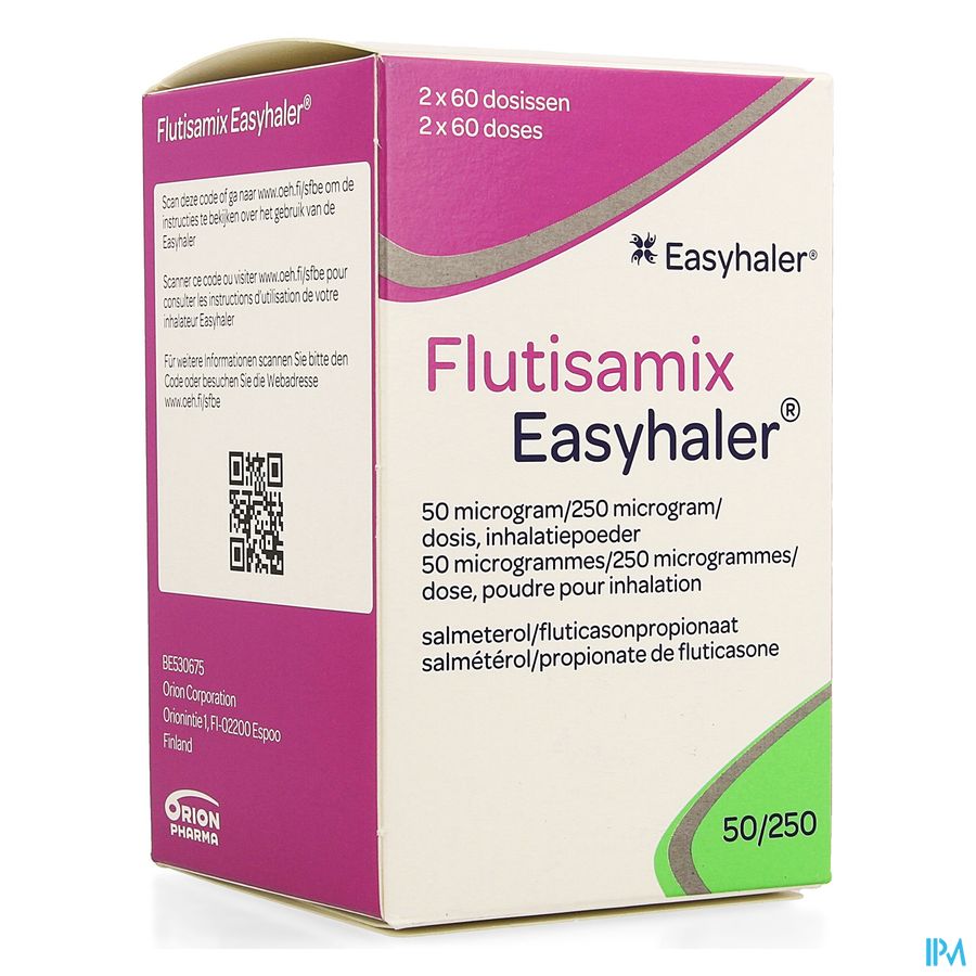 Flutisamix Easyhaler 50mcg/250mcg Doses 2 X 60 Flutisamix Easyhaler 50mcg/250mcg Doses 2 X 60