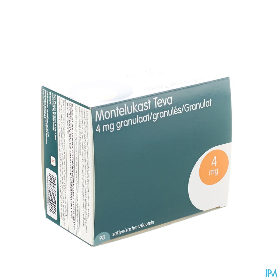 Montelukast Teva 4mg Gran Zakjes 98 Montelukast Teva 4mg Gran Zakjes 98