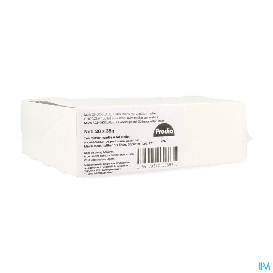 Prodia Chocolade Melk Noten 20x35g Revogan Prodia Chocolade Melk Noten 20x35g Revogan