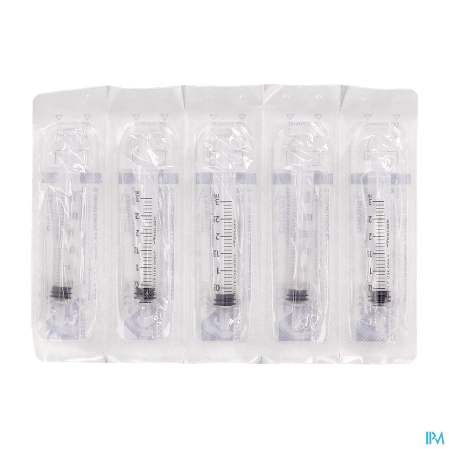 Terumo Spuit 3ml Luer-tip Z/naald St 10 Terumo Spuit 3ml Luer-tip Z/naald St 10