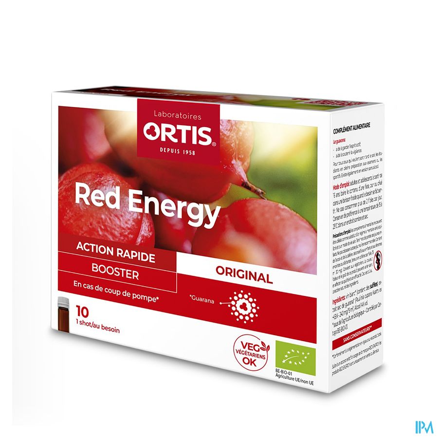 Ortis Red Energy Bio Alc 10x15ml Ortis Red Energy Bio Alc 10x15ml