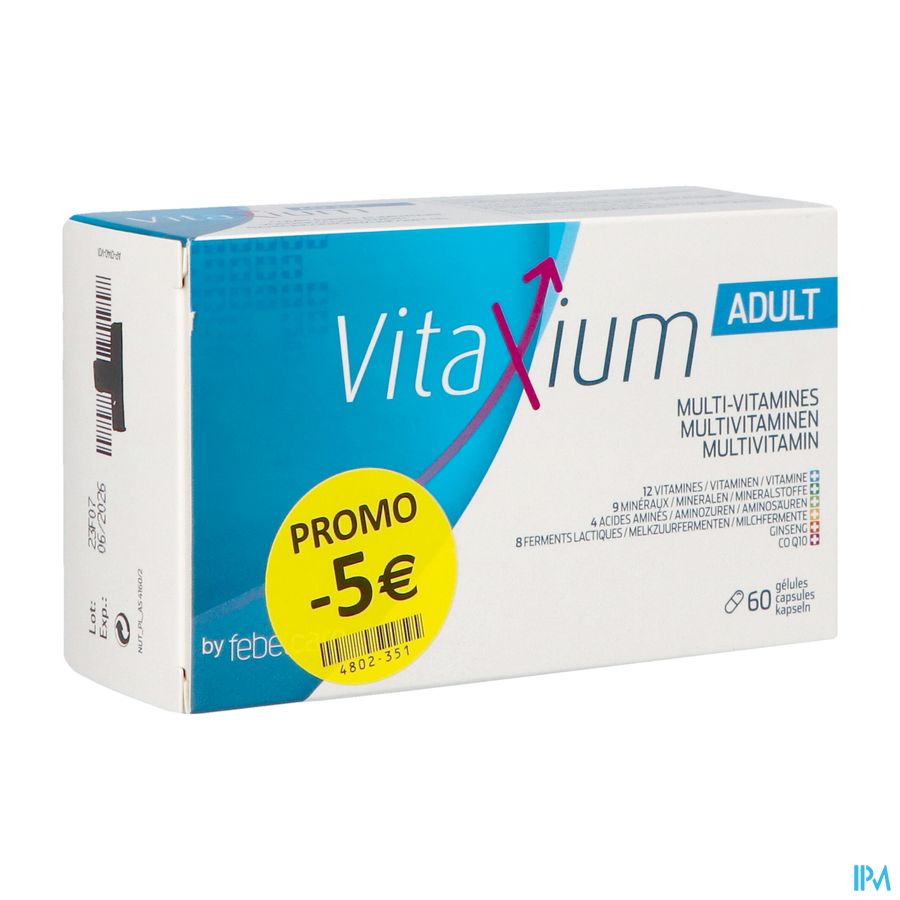 Vitaxium Adult Multi Vitamines Caps 60 Promo -5€ Vitaxium Adult Multi Vitamines Caps 60 Promo -5€