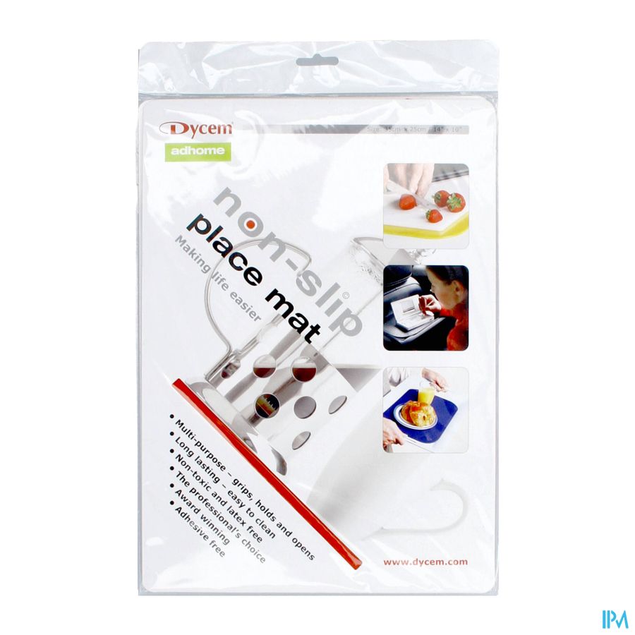 Placemat Anti-slip Rood 35x25cm Dycem