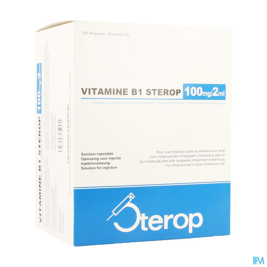 Sterop Vit B1 100mg 2ml 100 Amp Sterop Vit B1 100mg 2ml 100 Amp