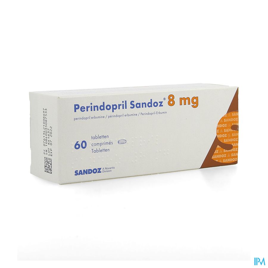 Perindopril Sandoz 8mg Sandoz Comp 60 X 8mg Perindopril Sandoz 8mg Sandoz Comp 60 X 8mg