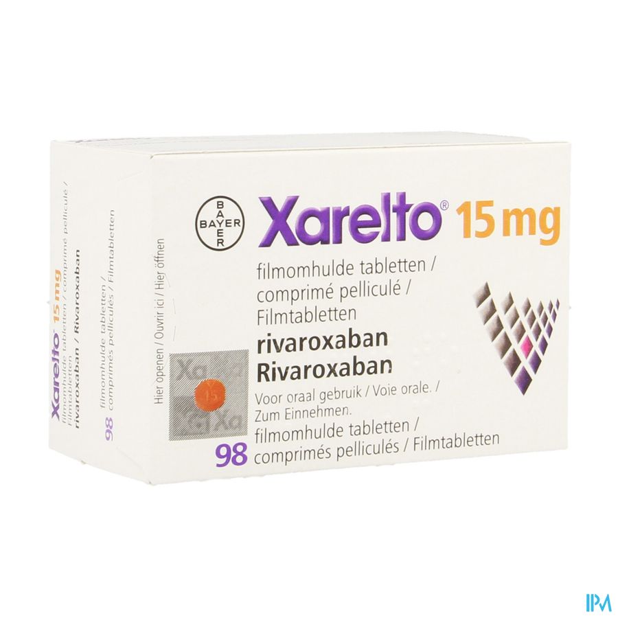 Xarelto 15mg Filmomh Tabl 98 X 15mg Xarelto 15mg Filmomh Tabl 98 X 15mg