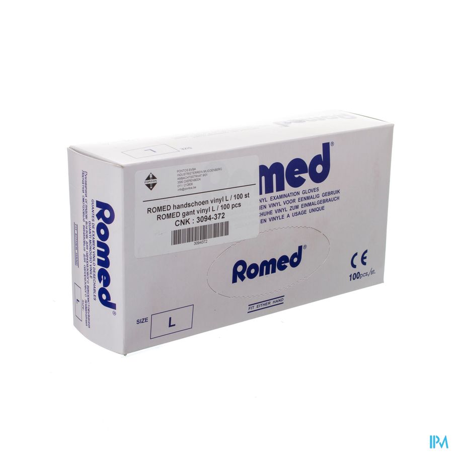 Romed Handschoen Vinyl Wegwerp l 100 Pontos Romed Handschoen Vinyl Wegwerp l 100 Pontos