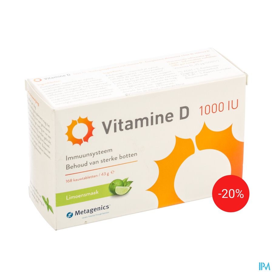 Vitamine D 1000iu Metagenics Comp 168 Promo -20% Vitamine D 1000iu Metagenics Comp 168 Promo -20%