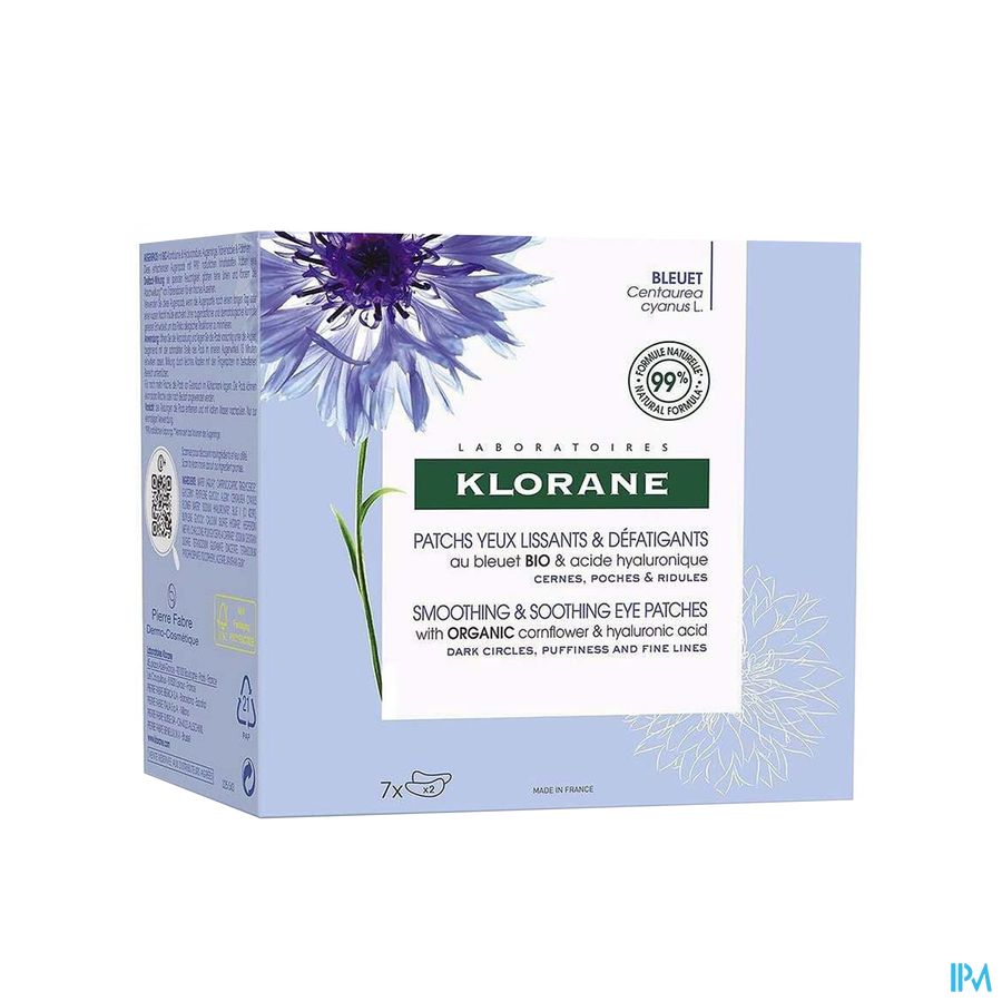 Klorane Visage Bleuet Bio Patch Liss.hydro-gel 7x2