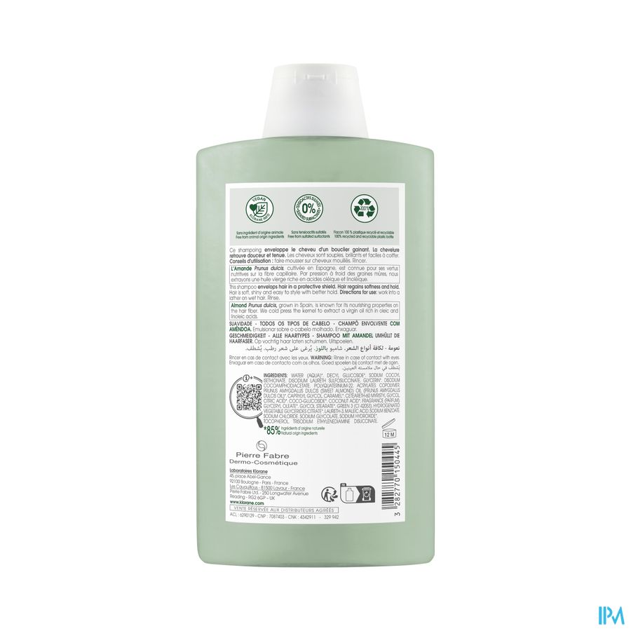 Klorane Capil. Sh Omhullend Amandel 400ml 1