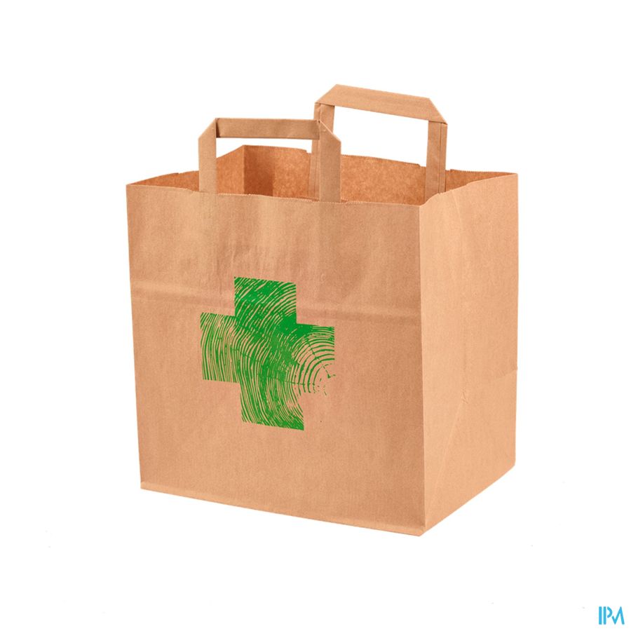 Draagtas Papier Bruin Kruis 26+17x25cm 250 Aca Draagtas Papier Bruin Kruis 26+17x25cm 250 Aca