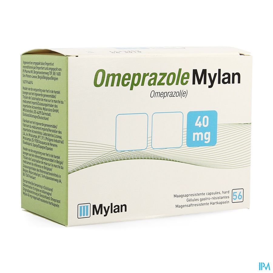 Omeprazole Mylan 40mg Pi Pharma Caps 56x40mg Pip Omeprazole Mylan 40mg Pi Pharma Caps 56x40mg Pip