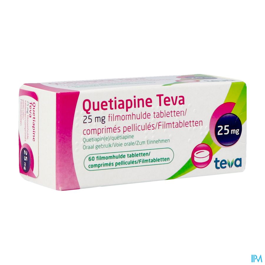 Quetiapine Teva 25mg Comp Pell 60 Quetiapine Teva 25mg Comp Pell 60