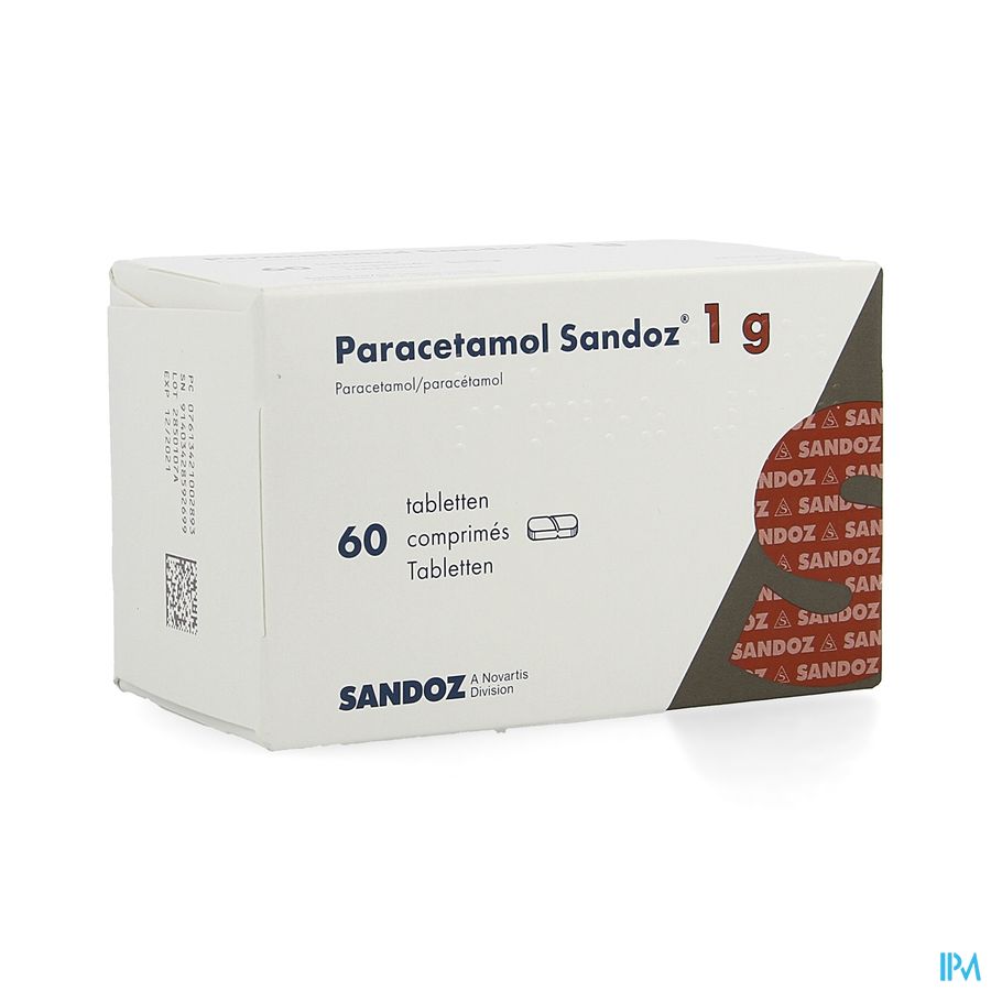 Paracetamol 1g Sandoz Tabl 60