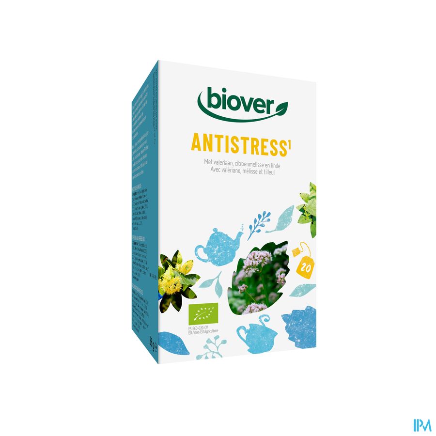 Biover Kruideninfusie Bio A/stress 20x1,8g Biover Kruideninfusie Bio A/stress 20x1,8g
