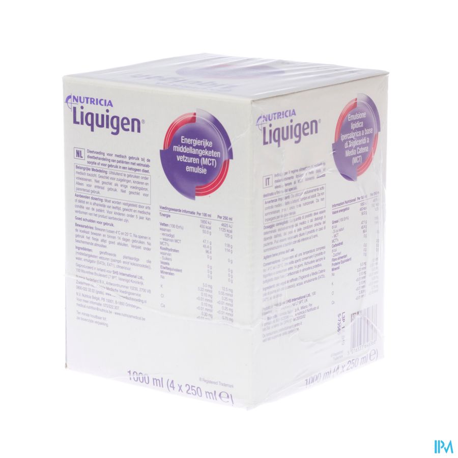 Liquigen Fl Plast 4x250ml Verv.1457191 Liquigen Fl Plast 4x250ml Verv.1457191