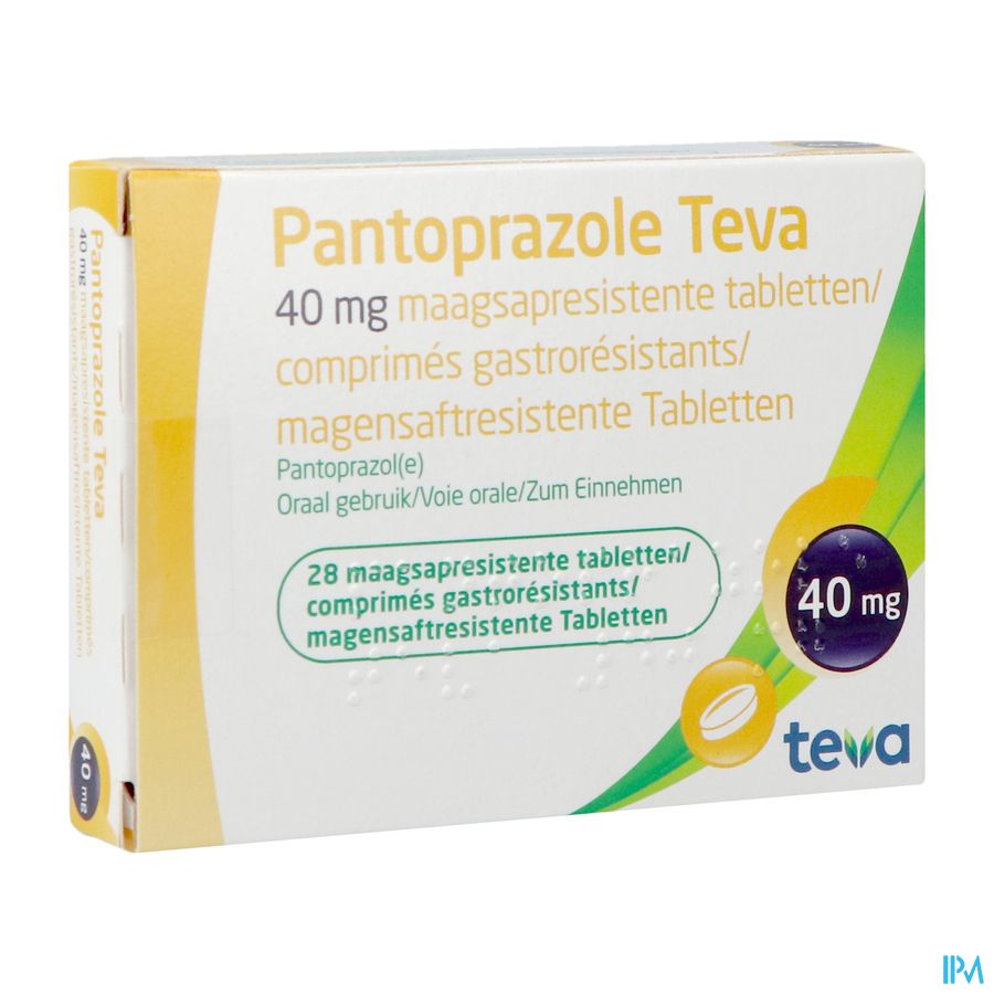 Pantoprazole Teva 40mg Maagsapresist Comp 28x40mg
