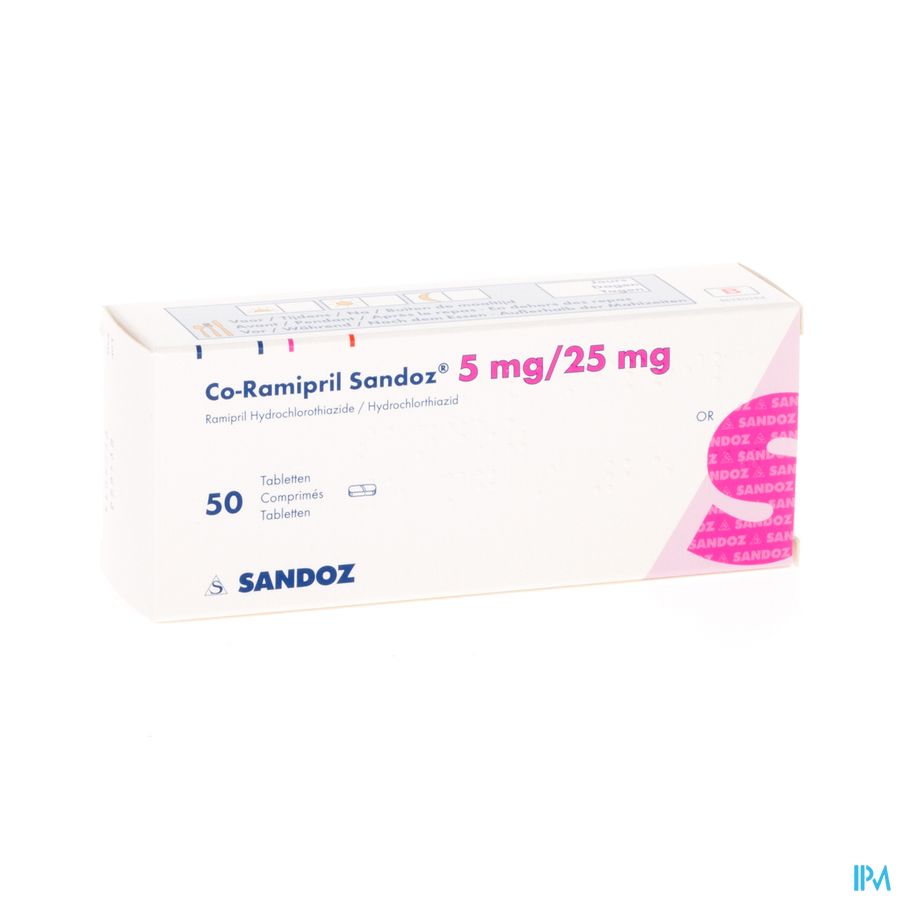 Co Ramipril Sandoz 5mg/25mg Comp 50 1