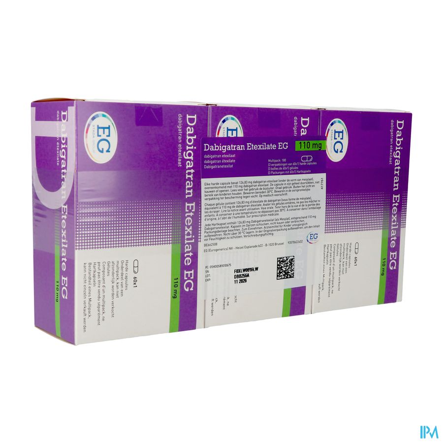 Dabigatran Etexilate EG 110Mg Caps 180 Ud Dabigatran Etexilate EG 110Mg Caps 180 Ud