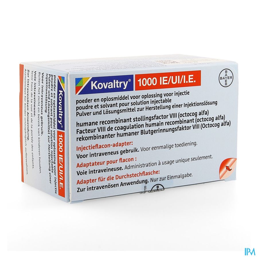 Kovaltry 1000ie Voorgevulde Spuit 2,5ml + Fl Inj 1 Kovaltry 1000ie Voorgevulde Spuit 2,5ml + Fl Inj 1