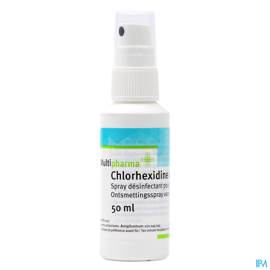 Multipharma Chlorhexidine 0,2% Ontsmettingspray 50ml Multipharma Chlorhexidine 0,2% Ontsmettingspray 50ml